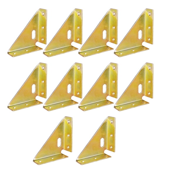 10Pieces High Strength Right Angles Brackets For Reinforcing Bookcases and Desks With Sturdy Stainless Steel Materials