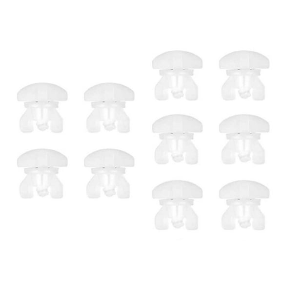 10Pieces Intermediate Lock White Curtain Track End Stop for Operations in Any Room