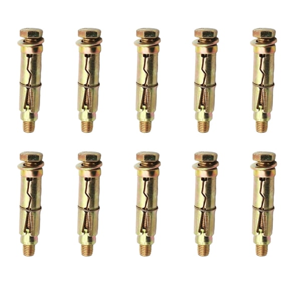 10Pieces M/8/10/12/6 Concrete Anchors Bolts Rustproof Fully Threaded for Indoor and Outdoor Use in Various Applications