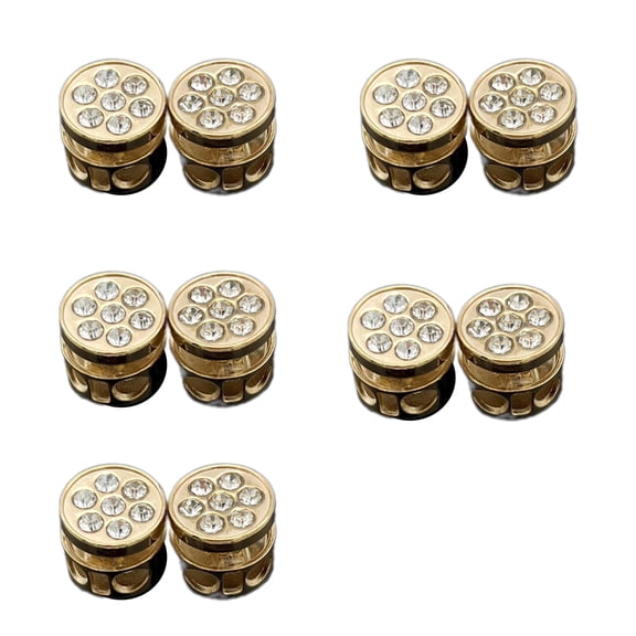 10Pieces Metal Cord Locks Elastic and Round Drawstring Adjuster for Convenient Adjustment of Drawstrings and Laces