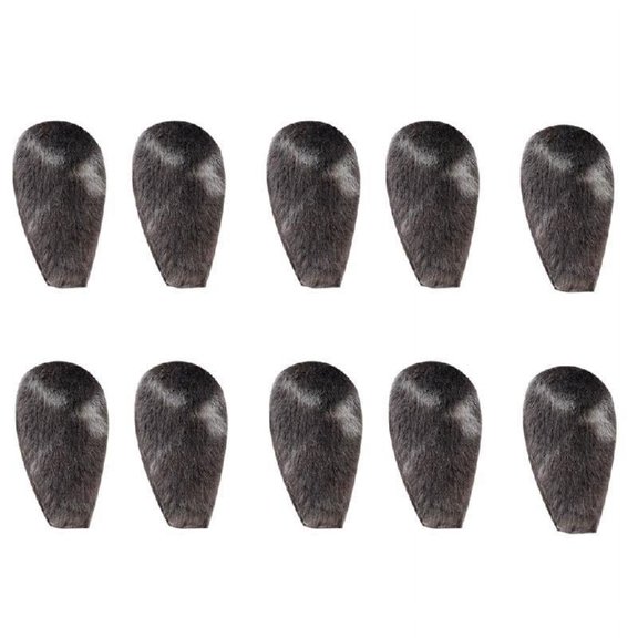 10Pieces Plush Ear Hairband Supplies Ear Applique for Sewing