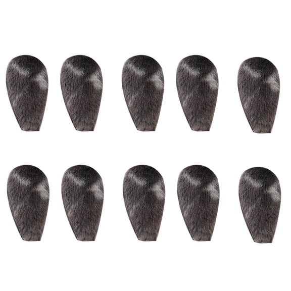 10Pieces Plush Ear Hairband Supplies Furry Ear Appliques for Sewing Craft Handmade Stuffed Toy Clothing