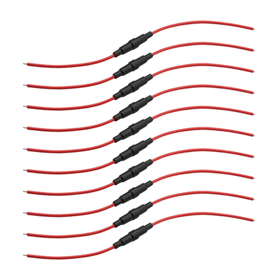 10Pieces Portable 5x20mm Inlines Fuses Holders With Sturdy Nylon Materials for High Performances Electrical Connection
