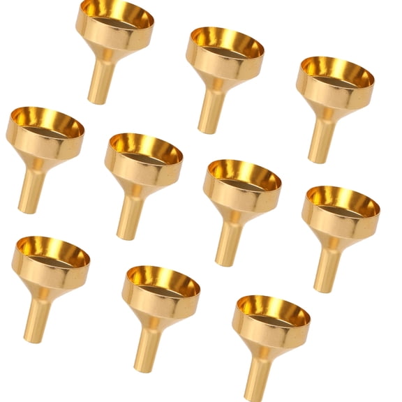 10Pieces Small Metal Funnel Filling Funnel Liquid Funnel Suitable for Perfumes Transfer and Filling Small Container
