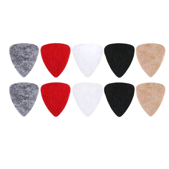 10Pieces Soft Felt Guitar Picks High Densities Felt Texture Practical Guitar Picks Playing Accessories for Ukulele Use