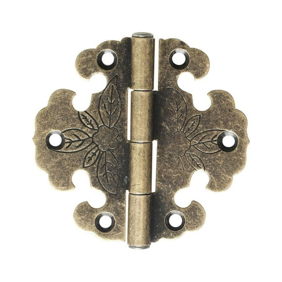 10Pieces/set Zinc Alloy Hinge Decorative Box Hinges Flower Pattern Antique Hinge for Fashion Wood Cases Cabinets