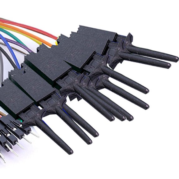 10Pin Hook Clip Line Kit,High Efficiency Logic Analyzer Cable Gripper Probe Test Black