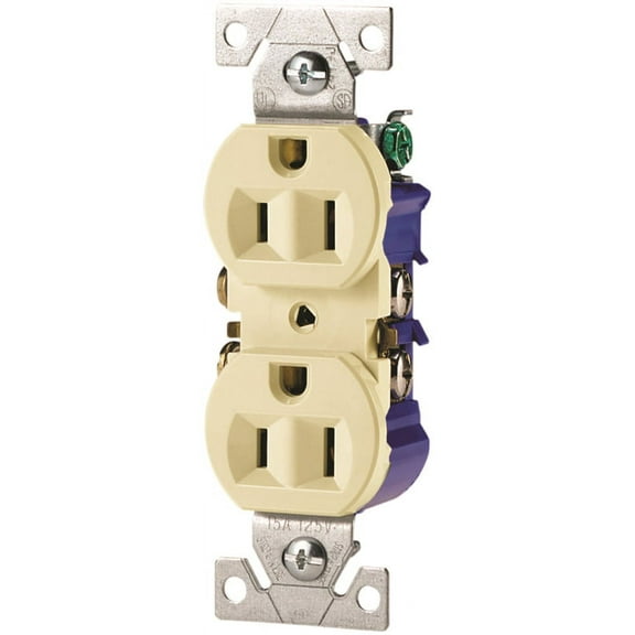 10Pk Almond Grounded Receptacle 10Pk Cooper Wiring Single Receptacles 270A10