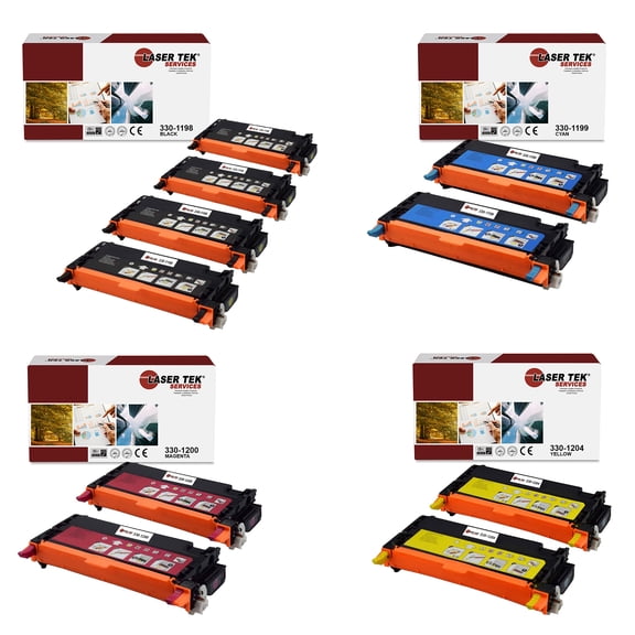 10Pk LTS 3130 B C M Y Compatible for Dell 3130 3130CN 3130CND Toner Cartridge