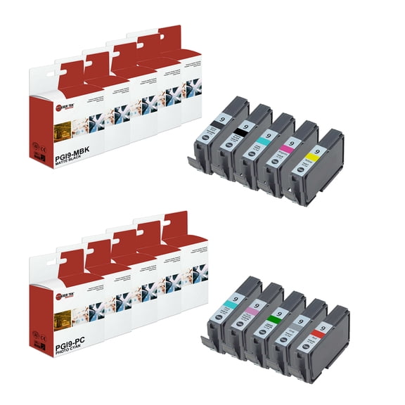 10Pk LTS PGI-9 Color HY Compatible for Canon Pixma MX7600 / iX7000 Ink Cartridge