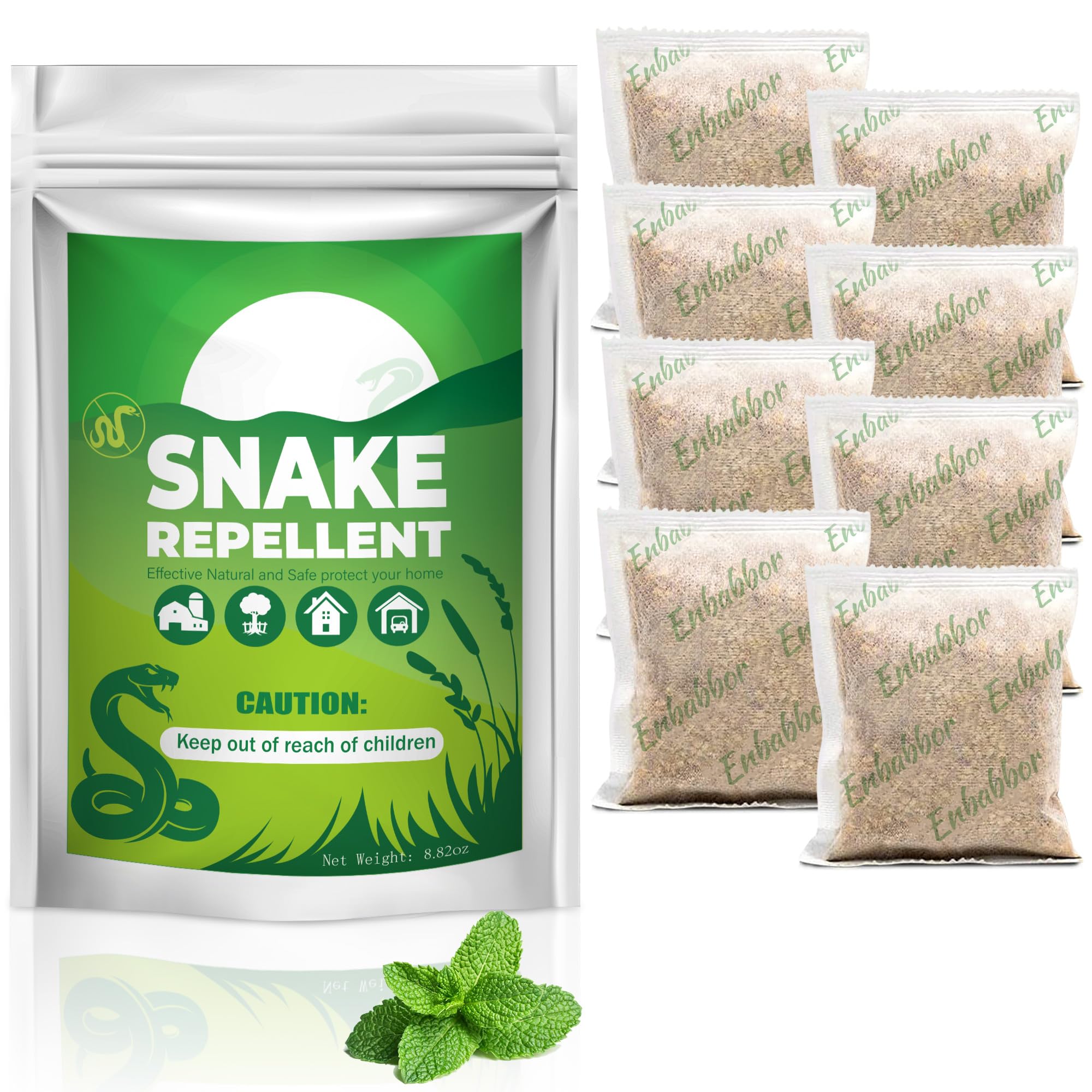 10Pouches Natural Snake Repellent for Yard Powerful, Snakes Repellent