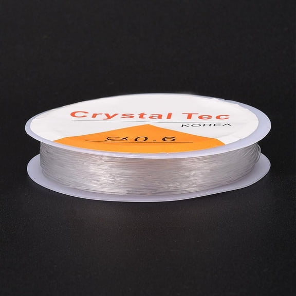 10Roll 131 Yards Clear Elastic Thread 0.6mm Strong Stretchy String Bead TPU Cord Durable Elastic Thread Ideal for Crafts and DIY Projects Beaded Jewelry Making 13.1 Yards/roll Clear DIY