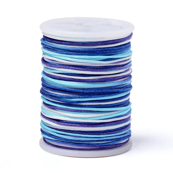 10Roll Segment Dyed Polyester Thread Braided Cord Colorful 0.8mm 10.93 yards(10m)/roll