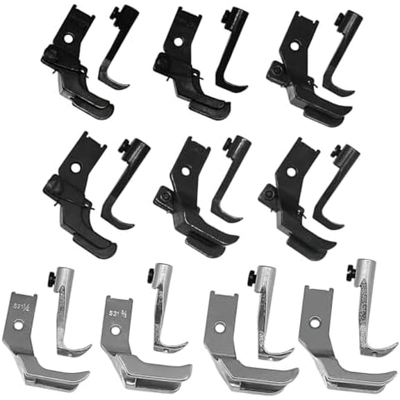 10SET Piping Cording & Edge Guide Press Feet Compatible with JUKI CONSEW Singer Brother Industrial Walking Foot Sewing Machine$$Art & Craft