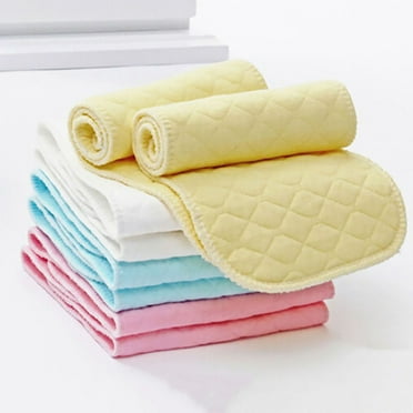 1 Set(10 Count/Set)Super Absorbent Breathable Pre-Fold Cloth Baby Diapers  - Washable, Reusable and Adjustable for Newborns to Toddlers