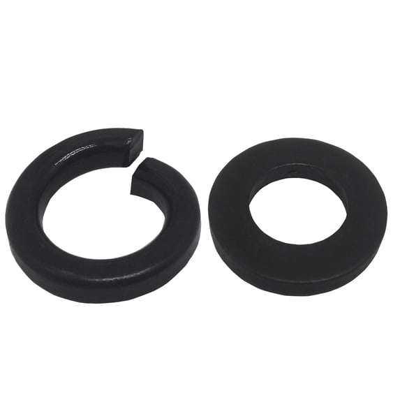 10Set M12 Spring Washer Set,Carbon Steel Flat Washer and Split Lock Washer