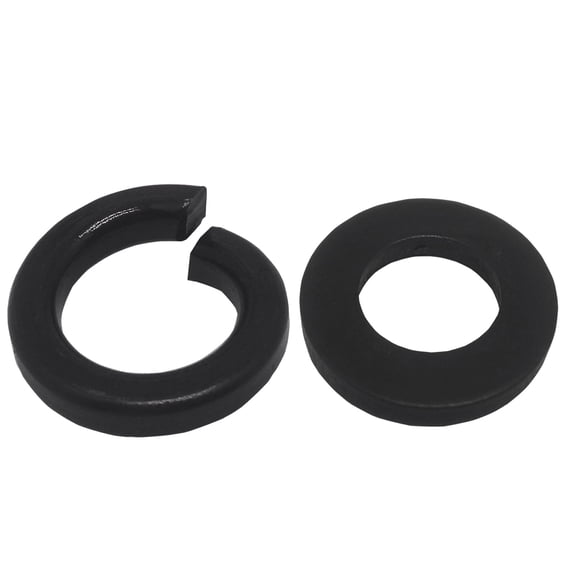 10Set M12 Spring Washer Set,Carbon Steel Flat Washer and Split Lock Washer
