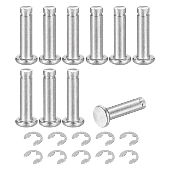 10Set M5x20mm 304 Stainless Steel Cylindrical Shaft Snap Ring Locating Pin