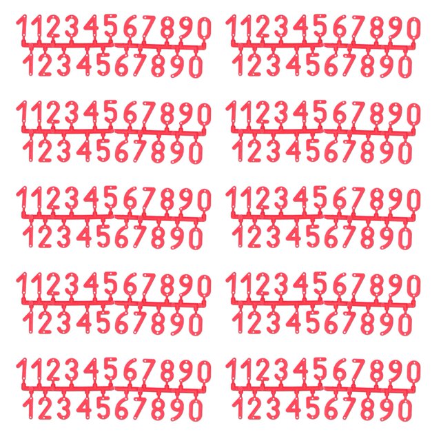 10Set Plastic Number Tag Number Sign Number Marking for Residence
