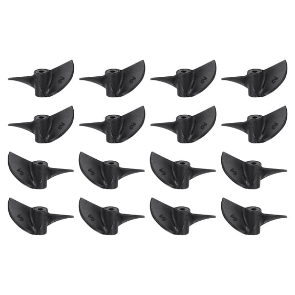 10Set RC Boat Propeller, 2 Blades CW 1.9mm Hole Dia 30mm OD,Black