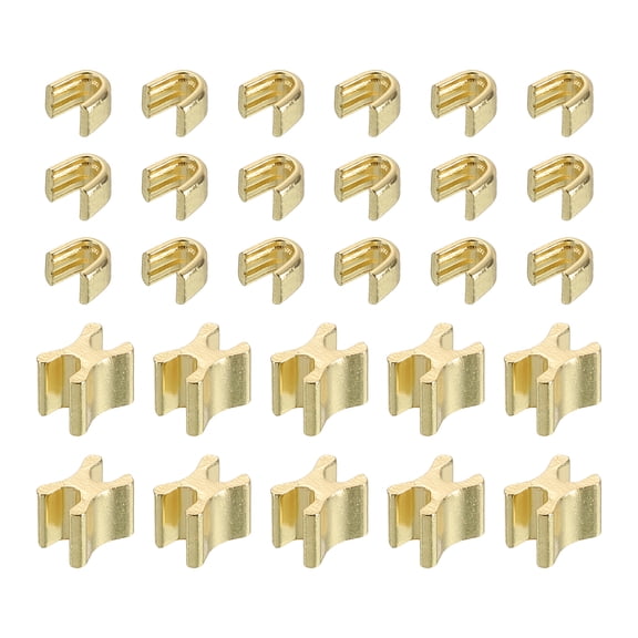10Set Zipper Slider Retainers, #3 Top Stoppers & Bottom Stops Closed-end Zipper Slider for Bag Coats Jackets DIY Sewing Replacement, Light Gold