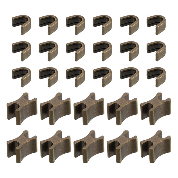 10Set Zipper Slider Retainers, #8 Top Stoppers & Bottom Stops Closed-end Zipper Slider for Bags Coats Jacket DIY Sewing Replacement, Ancient Color