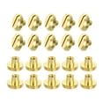 thumbnail image 1 of 10Sets Brass Chicago Screw Fasteners 4mm Post Nail Stud Rivets for Leathercraft, 1 of 5