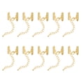 thumbnail image 1 of 10Sets Slide on End Clasps with Lobster Claw Clasps & Extension Chain 16mm for DIY Craft Making, Gold Tone, 1 of 6