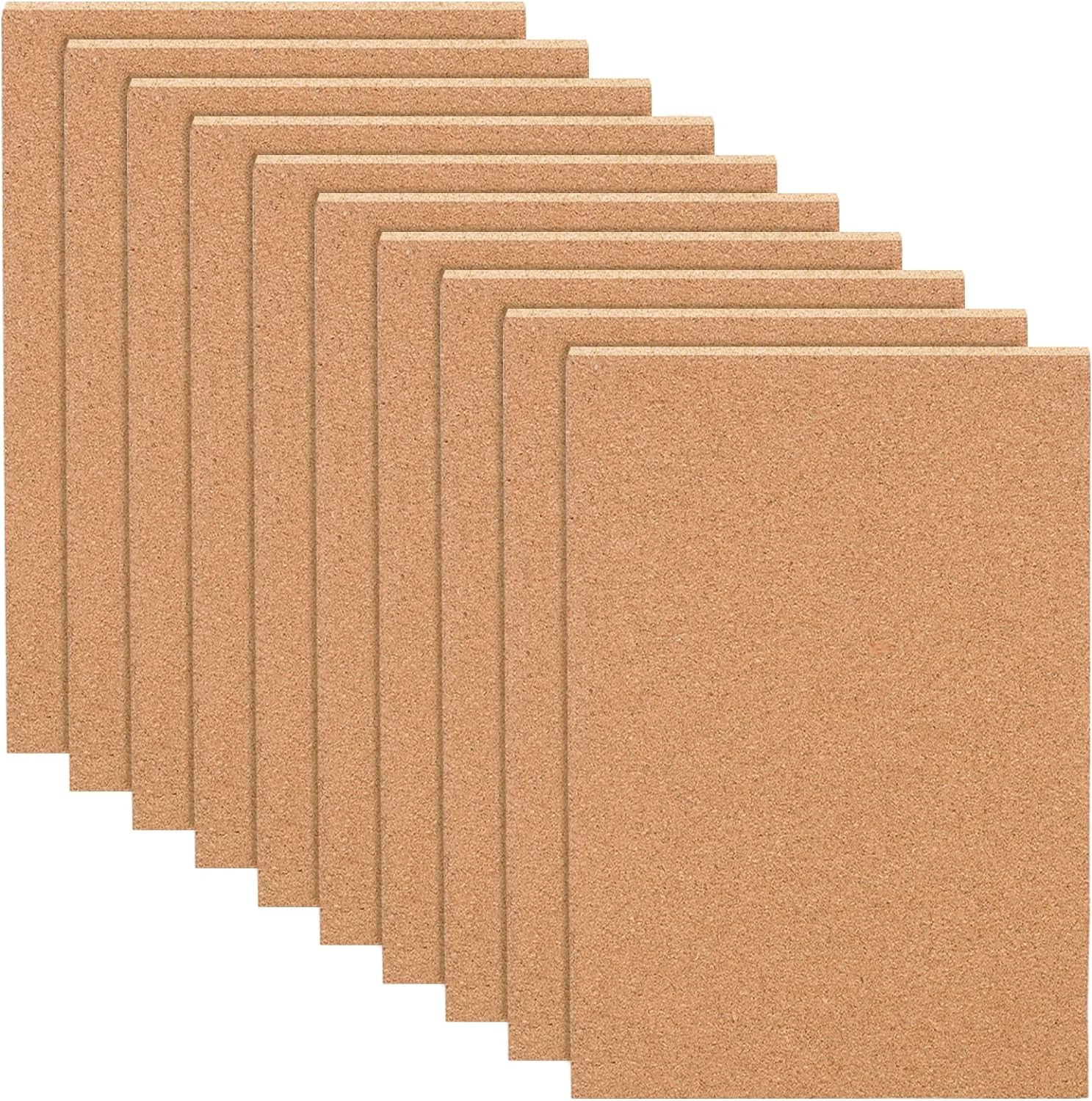 10Sheet 10 Pack Cork Sheets (3mm thick) Cork Tiles Cork Mat 12x8 Inch for Wall Decoration Party and DIY Crafts