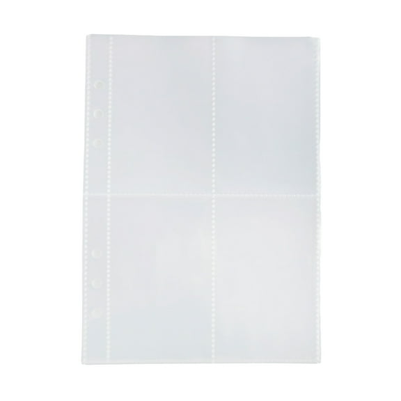 10Sheet Photo Pocket Rings Binders Album Pocket Sleeves Double Side Page Sheet Protector Photo Post Cards Packet