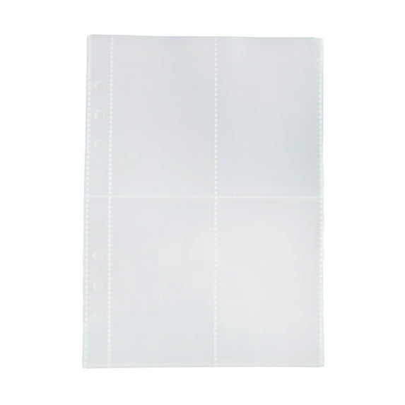 10Sheet Photo Pocket Rings Binders Album Pocket Sleeves Double Side Page Sheet Protector Photo Post Cards Packet