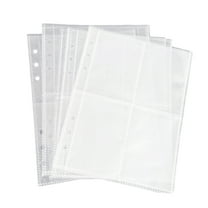 10Sheets Double-Sided Page Pocket Sleeves Sheet Protector Photo Post Cards Packet Photo Pocket Rings Binders Album