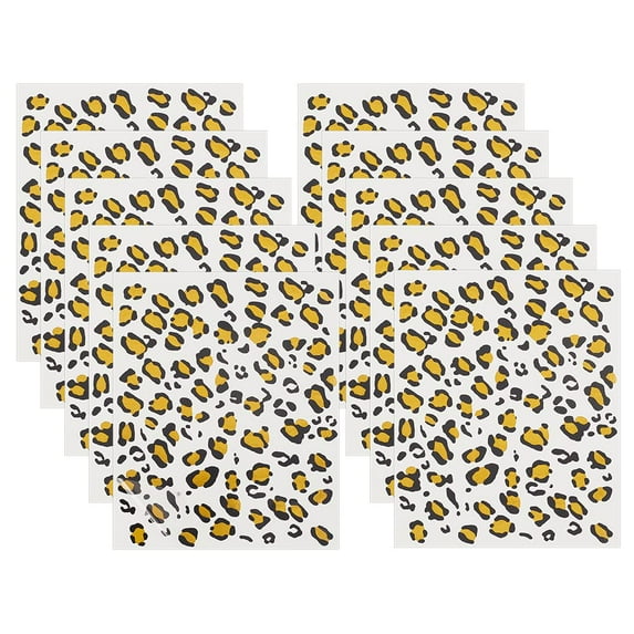 10Sheets Temporary Leopard Tattoo Stickers 5x6 Inch Cheetah Leopard Print Tattoo Stickers Leopard Face Stickers Removable Stickers