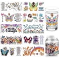 thumbnail image 1 of 10Sheets UV DTF Cup Wrap 10 Styles Colorful Butterfly Women Wings Rub on Transfers PVC Transfer Stickers Waterproof Rub Decals for DIY 16OZ Glass Cups, 1 of 6