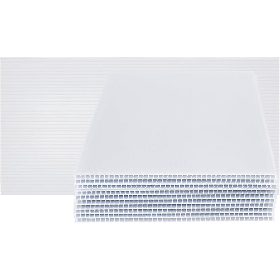 10Sheets White Corrugated Plastic Sheets 11.8x6 Plastic Board Sheet 0.16" Thick Rectangle Moldable Plastic Sheets for Model Building Arts
