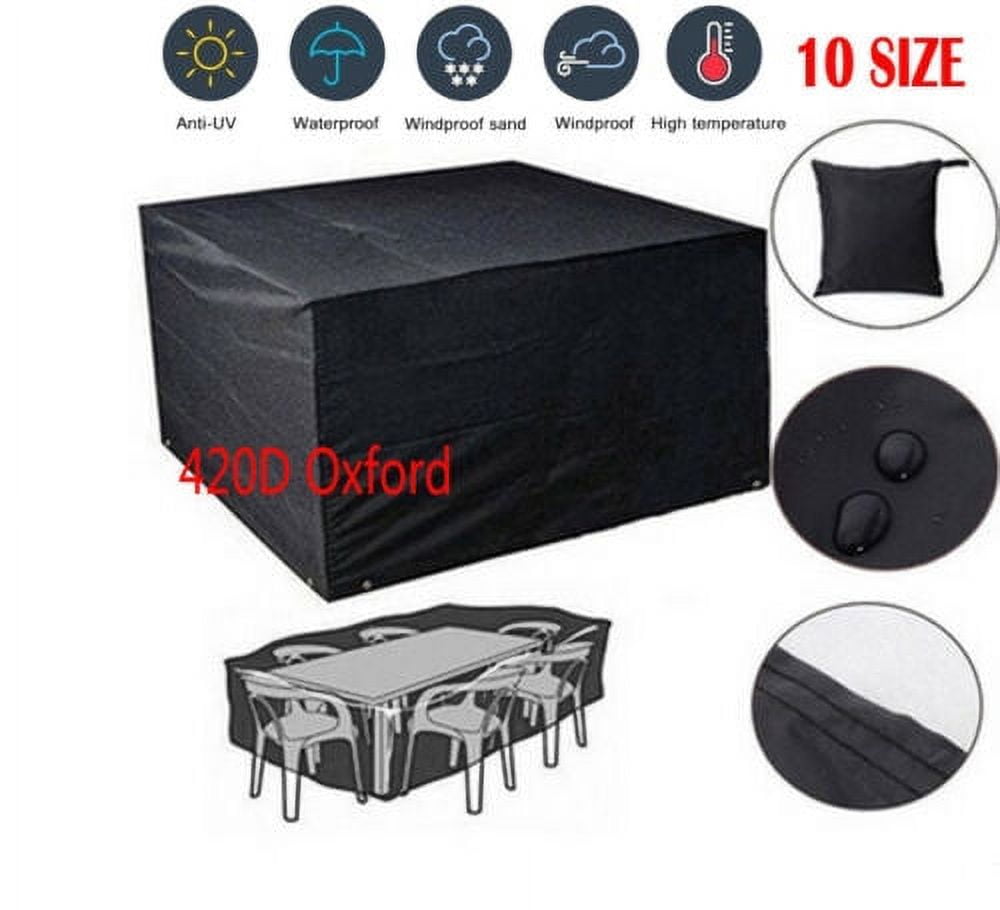 10Size Garden Patio Furniture Cover Waterproof Rectangle Outdoor Table