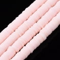 thumbnail image 1 of 10Strand 380-400pcs/strand 6mm Polymer Clay Beads Pink Environmental Flat Round Disc Spacer African Heishi Beads Strand for Jewelry Making Rainbow Bracelets Necklaces Earrings Hole 2mm, 1 of 8
