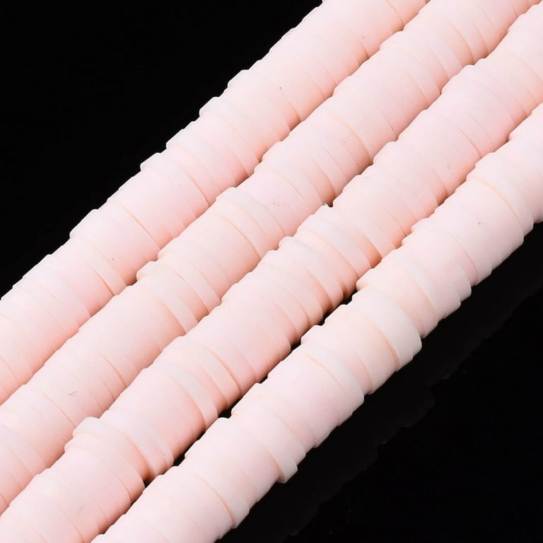 10Strand 380-400pcs/strand 6mm Polymer Clay Beads Pink Environmental Flat  Round Disc Spacer African Heishi Beads Strand for Jewelry Making Rainbow