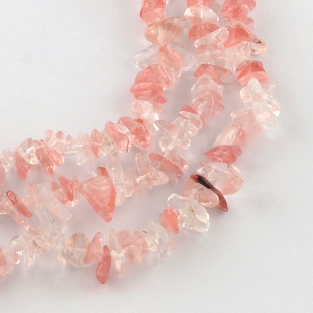 10Strand Cherry Quartz Glass Beads Strands Chip 4~10x4~6x2~4mm Hole: 1mm 210pcs/strand 80~81cm