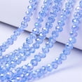 thumbnail image 1 of 10Strand Electroplate Glass Beads Strands AB Color Plated Faceted Rondelle Light Sky Blue, 1 of 2