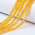 thumbnail image 1 of 10Strand Electroplate Glass Beads Strands AB Color Plated Faceted Rondelle Orange 8x6mm Hole: 1mm 63~65pcs/strand 39~40cm DIY, 1 of 2