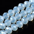 100pcs Glass European Beads - 14mm Gold Faceted Rondelle With Large Hole