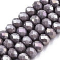 thumbnail image 1 of 10Strand Electroplate Glass Beads Strands Opaque Solid Color AB Color Plated Faceted Rondelle Slate Blue 4x3mm Hole: 0.4mm about 130pcs/strand 16.54 inch(42cm), 1 of 2