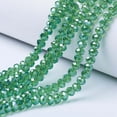 thumbnail image 1 of 10Strand Electroplate Glass Beads Strands Pearl Luster Plated Faceted Rondelle Lime Green, 1 of 3