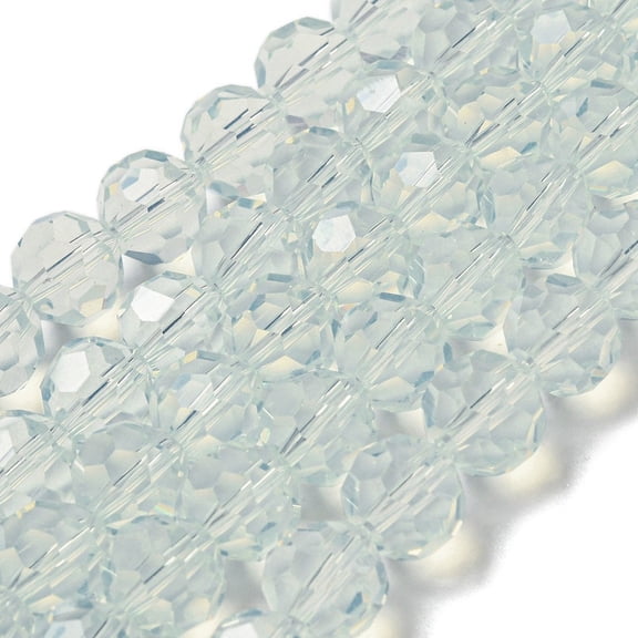 10Strand Imitation Jade Glass Beads Stands Faceted Round Clear 10mm Hole: 1.8mm about 66~68pcs/strand 24.02''~24.13''(61~61.3cm)