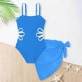 thumbnail image 1 of 10T Swimsuits For Teens Bathing Suit For Girls One Piece Swimsuits Cut Out Bathing Suit with Cover Up Skirt, 1 of 6
