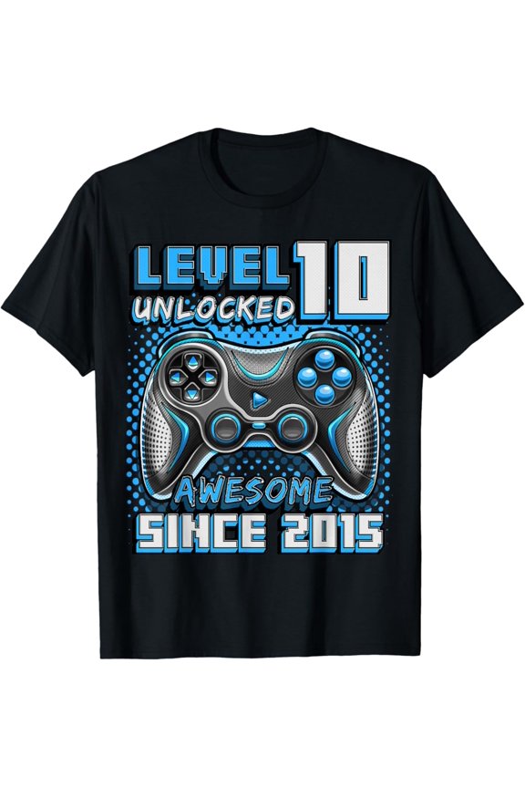 10Th Birthday Level 10 Gamer 10 Year Video Game Party Unisex T-Shirt S-5Xl - Best Birthday Gifts