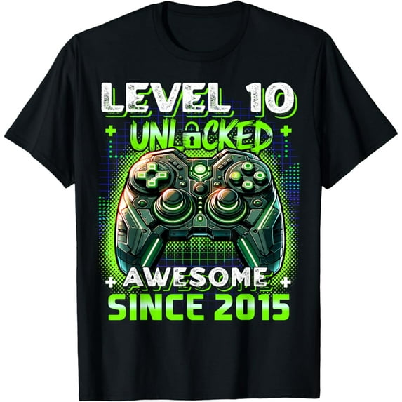 10Th Birthday Level 10 Gamer 10 Year Video Game Party Unisex T-Shirt S-5Xl - Best Birthday Gifts