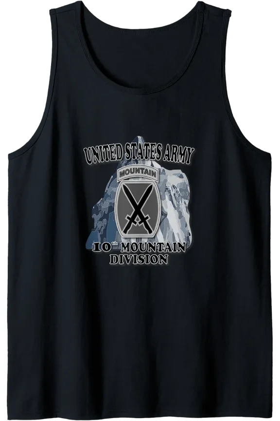 10Th Mountain Division Tank Top Size S-3XL