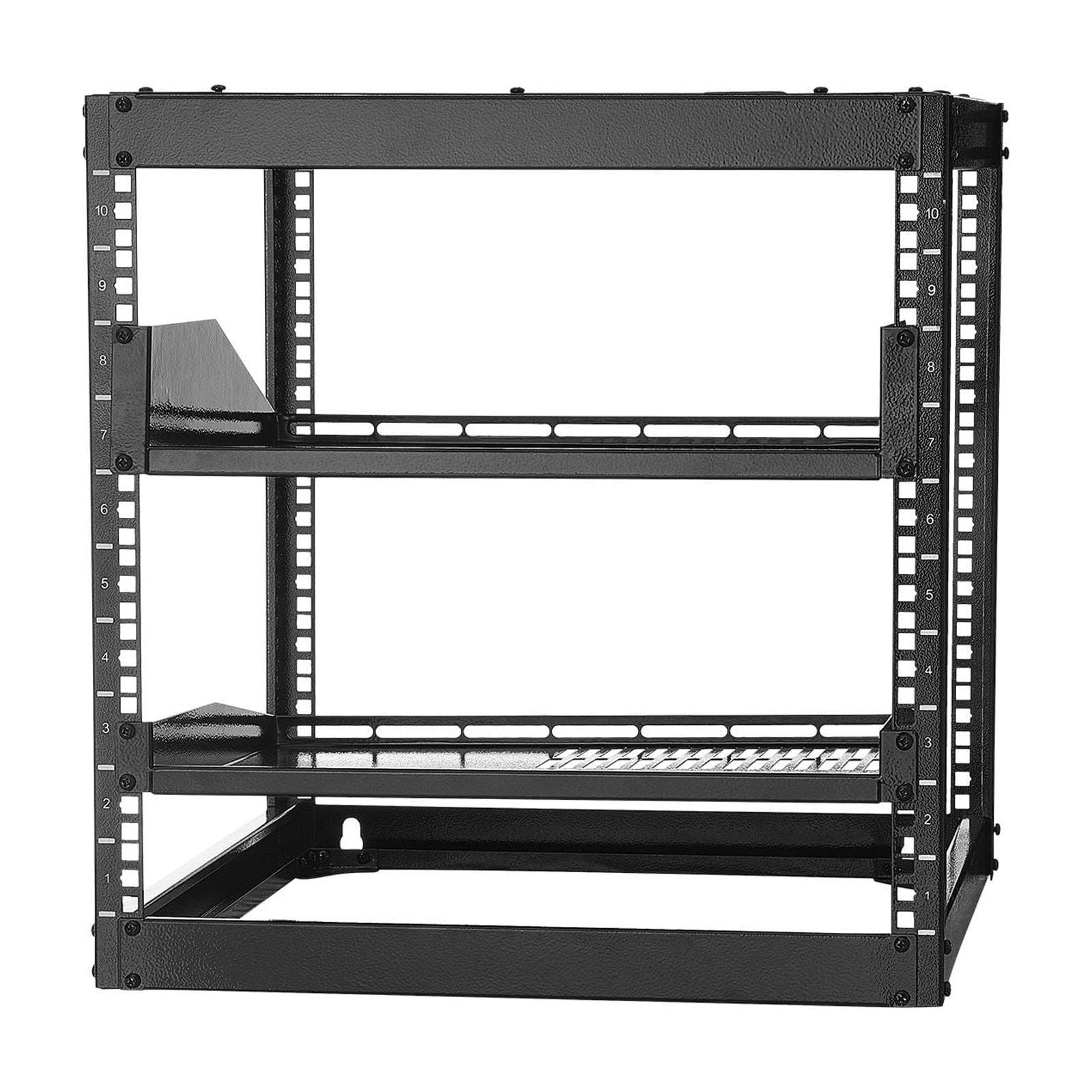 Nwtworking Rack 10U Open Frame Network Rack 23 in Depth Wall Mounted or Floor Standing ...